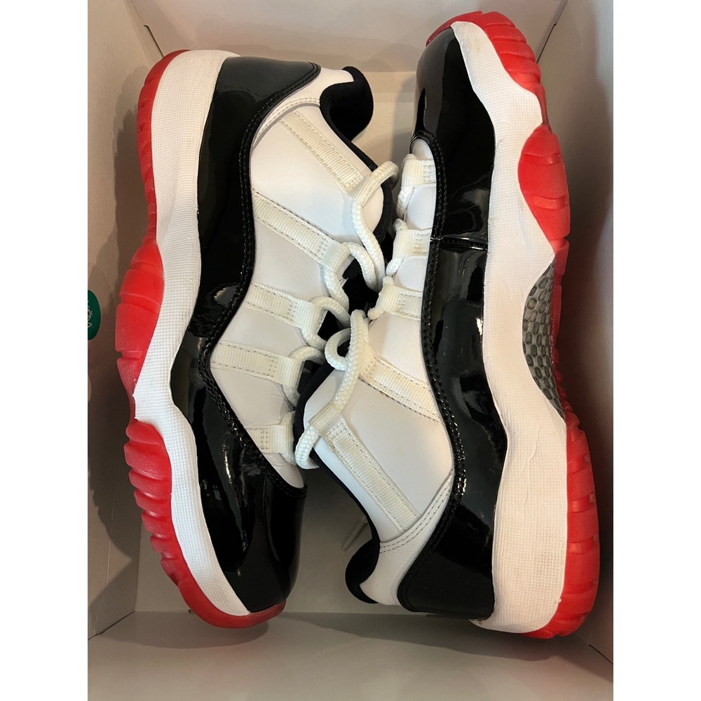 Jordan 11 Retro Low Concord Bred White Black Red AV2187-160 Mens Size 9 - Picture 10 of 10